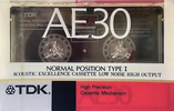 Compact Cassette TDK AE 30 "AE-30K" Type I Normal 1989 Japan
