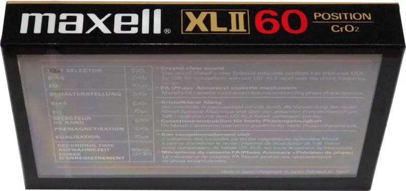 Compact Cassette Maxell XLII 60 Type II Chrome 1982 Europe