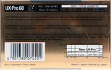 Compact Cassette Sony UX-Pro 60 Type II Chrome 1988 Europe
