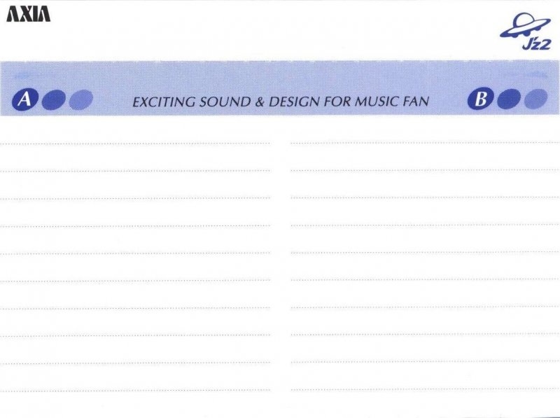 Compact Cassette AXIA J`z 2 80 "JZ2G 80" Type II Chrome 1997 Japan