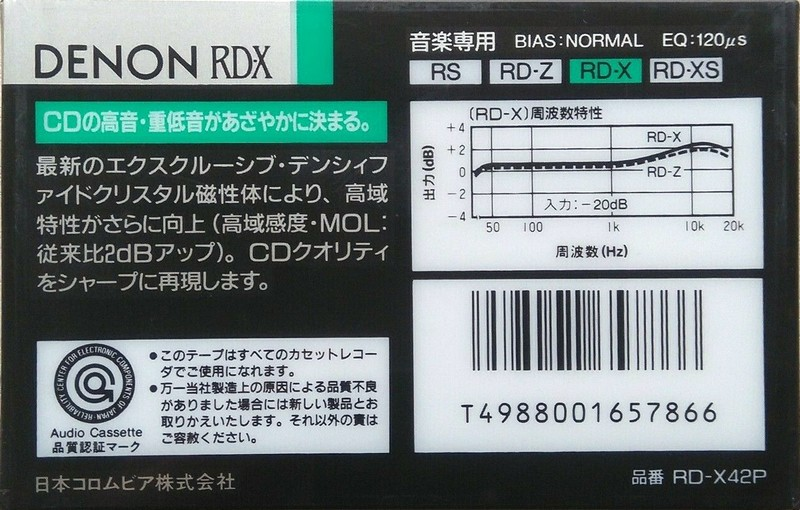 Compact Cassette: Nippon Columbia / Denon Denon - RD-X 42