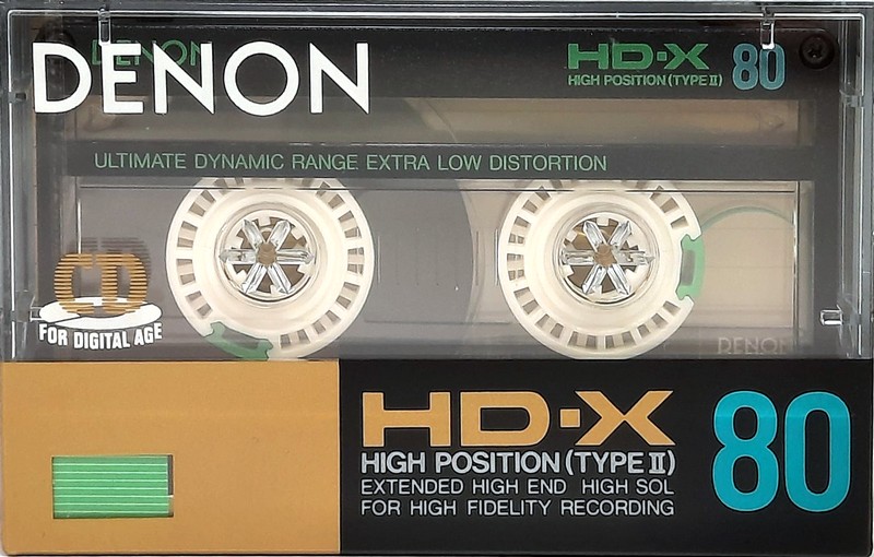 Compact Cassette Denon HD-X 80 Type II Chrome 1987 Japan