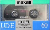 Compact Cassette Maxell UDE 60 "EXCEL" Type I Normal 1988 Indonesia