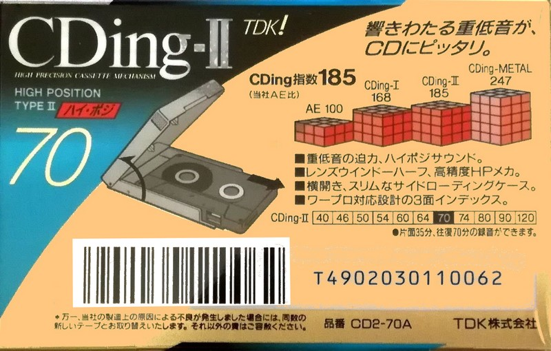 Compact Cassette: TDK  - CDing-II 70