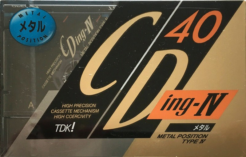 Compact Cassette TDK CDing Metal 40 "CDING4-40M" Type IV Metal 1990 Japan