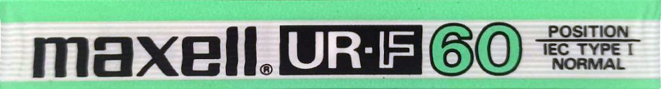 Compact Cassette Maxell UR-F 60 Type I Normal 1985 Europe