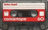Compact Cassette Radio Shack Concertape 60 Type I Normal 1985 USA