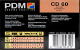 Compact Cassette PDM CD 60 Type II Chrome 1991 Europe