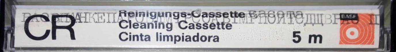 Compact Cassette BASF CR 2 "white" Cleaning Cassette 1974 Europe