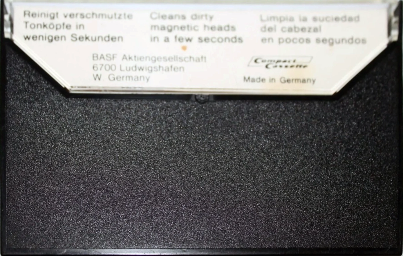 Compact Cassette BASF CR 2 "white" Cleaning Cassette 1974 Europe