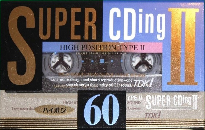 Compact Cassette TDK Super CDing 2 60 "SCD2-60A" Type II Chrome 1993 Japan
