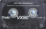 Compact Cassette Thats VX 90 Type II Chrome 1990 Europe