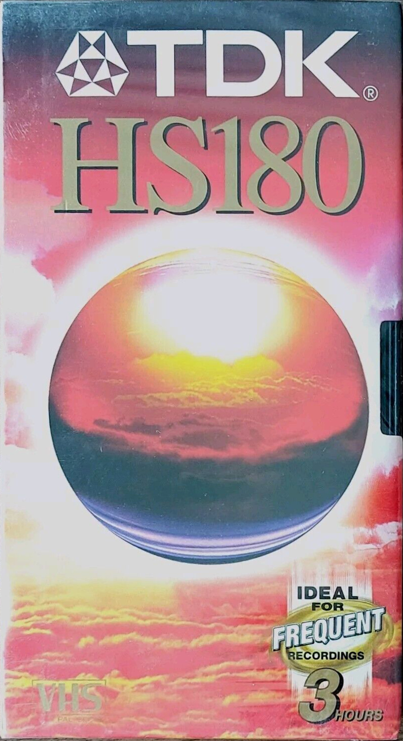 VHS, Video Home System TDK HS 180 "E-180HSEN" Type I Normal Worldwide