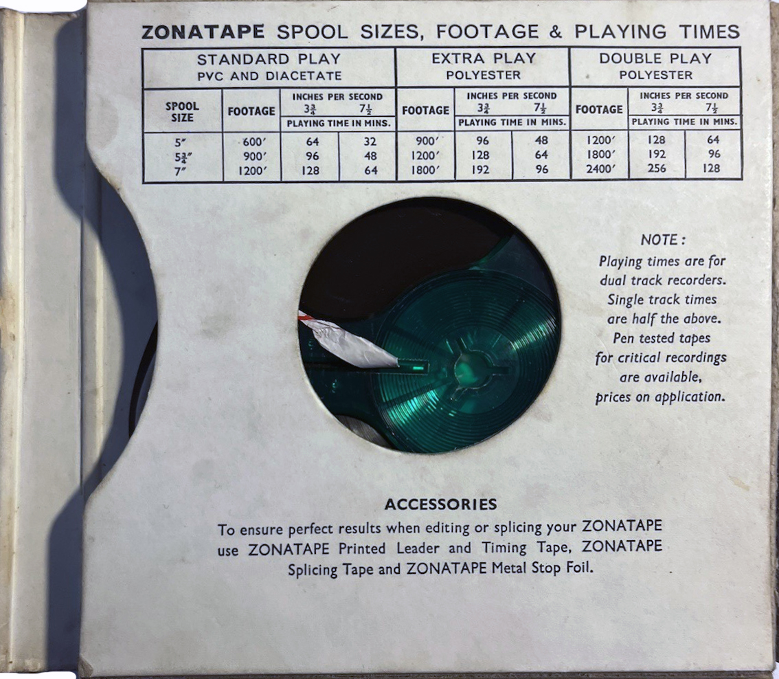 Reels Zonal Zonaltape "green" Type I Normal Europe