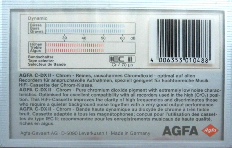 Compact Cassette: AGFA  - C-DX II 60