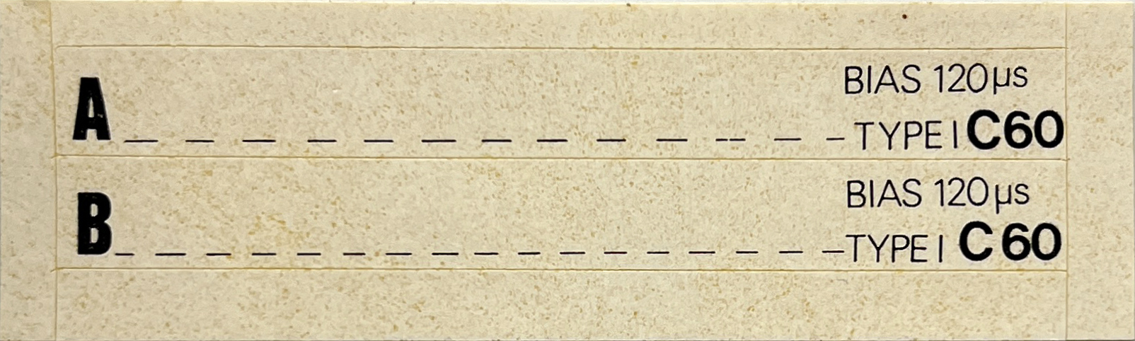 Compact Cassette KB Music HF 60 Type I Normal 1987 France