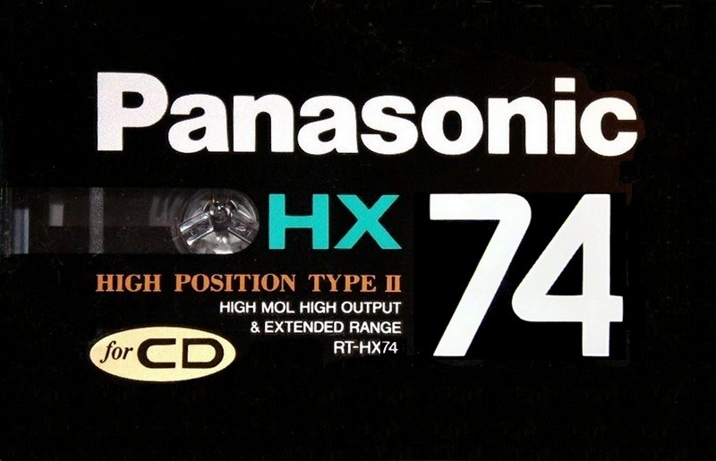 Compact Cassette Panasonic HX 74 "RT-HX74" Type II Chrome 1989 Japan