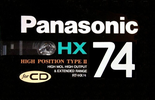 Compact Cassette Panasonic HX 74 "RT-HX74" Type II Chrome 1989 Japan