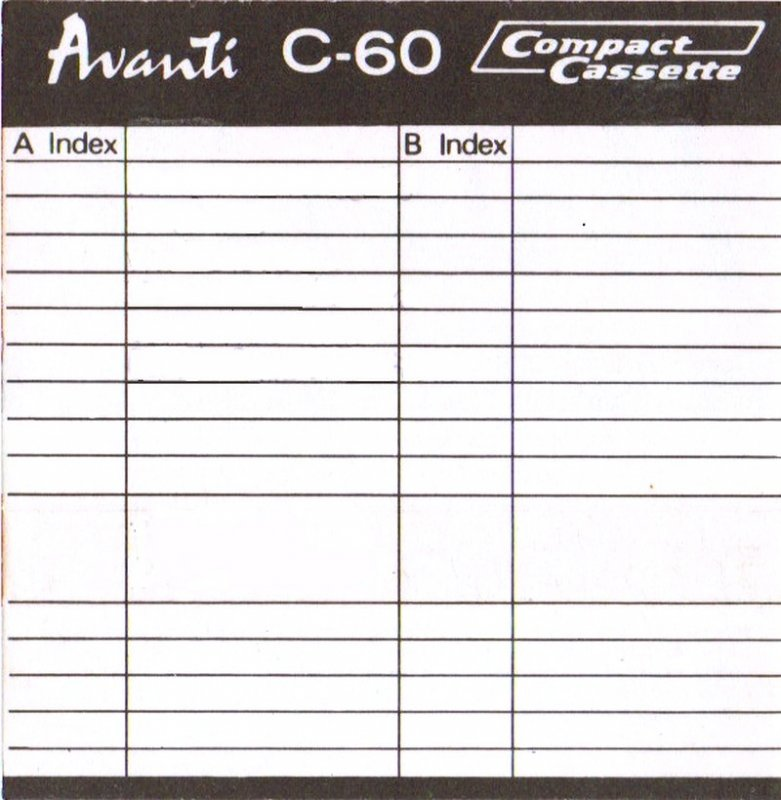 Compact Cassette:  Avanti -  60