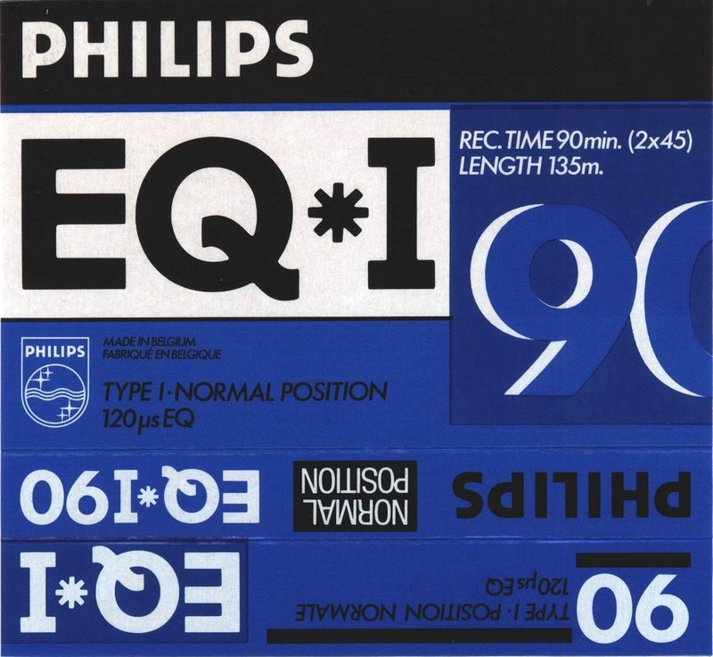 Compact Cassette Philips EQ-I 90 Type I Normal 1987 Europe