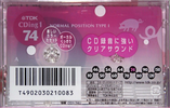 Compact Cassette TDK CDing 1 74 "CD1-74U" Type I Normal 2005 Japan