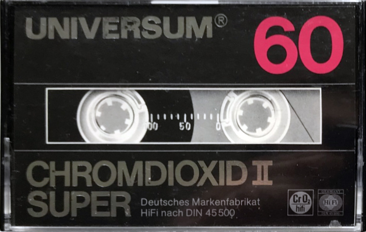 Compact Cassette Universum Super 60 Type II Chrome 1982 Europe