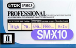 Compact Cassette TDK PRO SM-X 10 "SM-X10" Type II Chrome 1997 North America