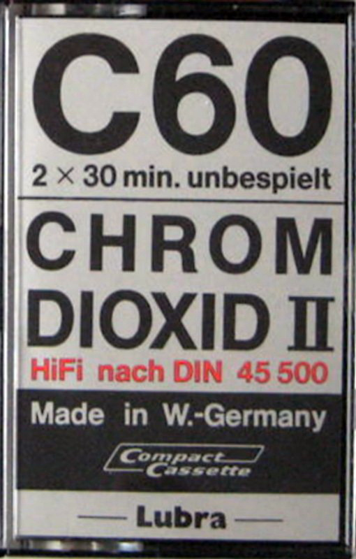 Compact Cassette Lubra 60 Type II Chrome Germany