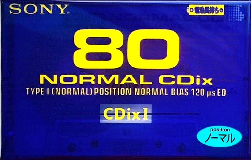 Compact Cassette Sony CDix I 80 "C-80CDX1E" Type I Normal 1997 Japan
