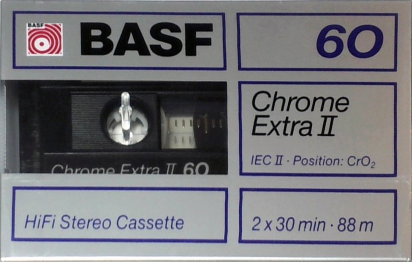 Compact Cassette BASF Chrome Extra II 60 Type II Chrome 1987 USA