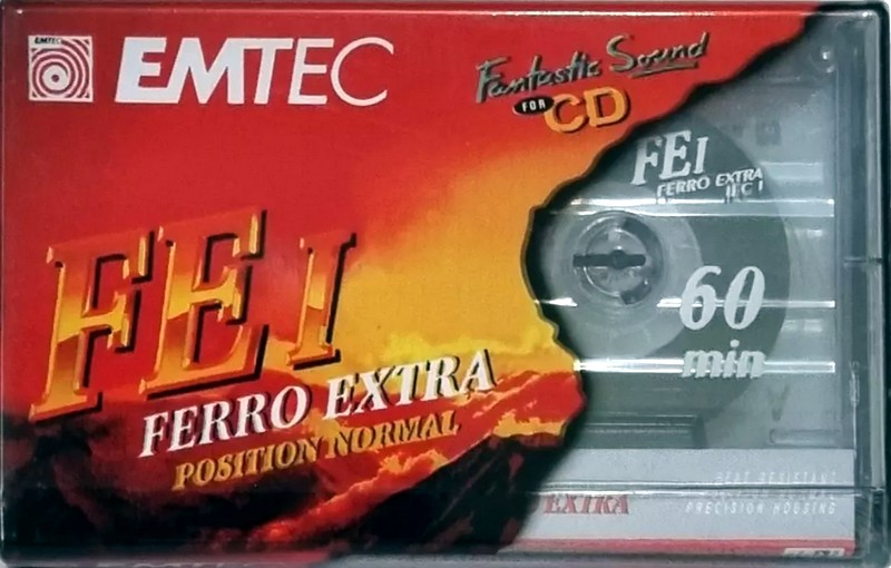 Compact Cassette Emtec FE I Ferro Extra 60 Type I Normal 1999 Brazil