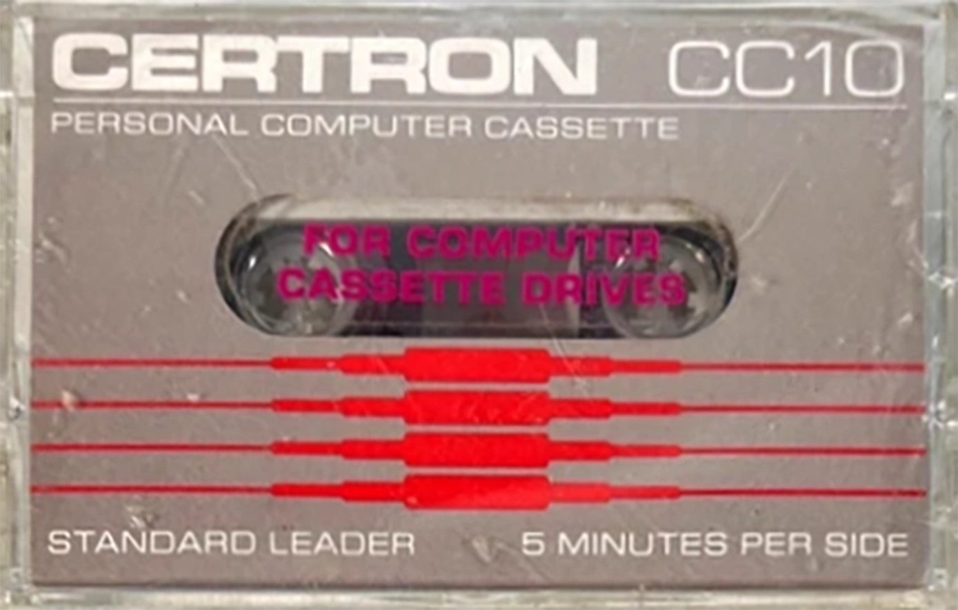 Compact Cassette Certron 10 Computer Cassette 1982 USA
