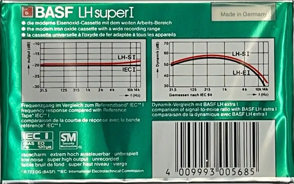 2 pack BASF LH Super I 90 Type I Normal 1985 Europe