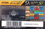 Compact Cassette TDK SA 50 "SA-50F" Type II Chrome 1994 Japan