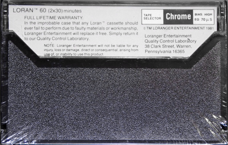 Compact Cassette Loran 60 Type II Chrome 1981 USA