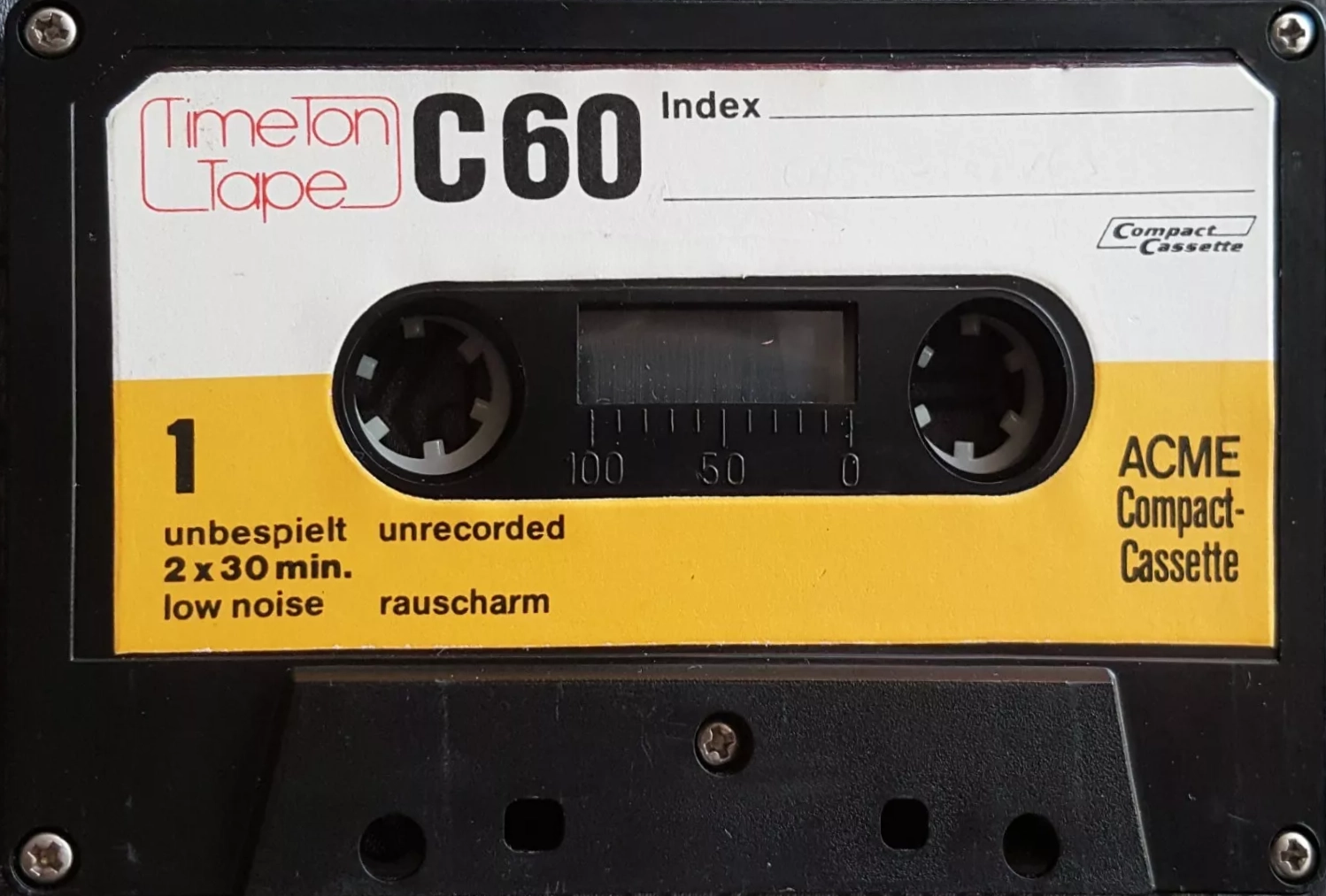 Compact Cassette Acme 60 "Time Ton Tape" Type I Normal Germany