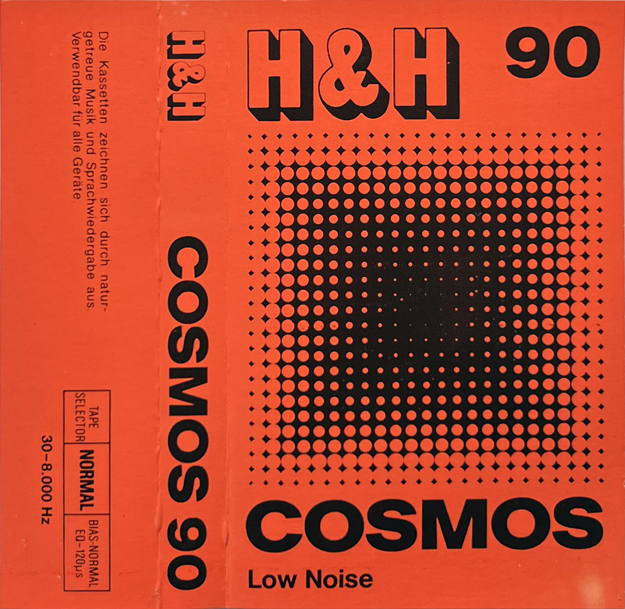 Compact Cassette H&H Cosmos 90 Type I Normal 1977 Germany