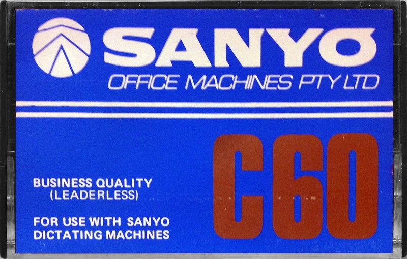 Compact Cassette Sanyo 60 Dictating Cassette Australia