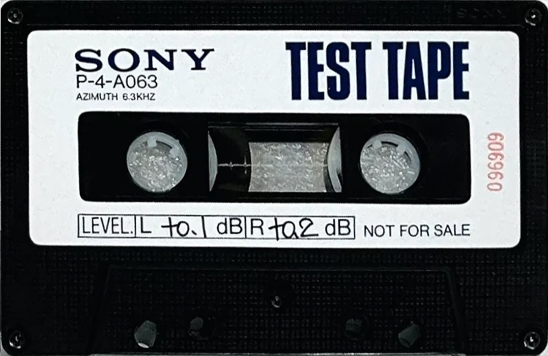 Compact Cassette Sony "P-4-A063" Test Cassette Japan