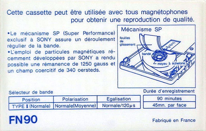 Compact Cassette: Sony  - FN 90