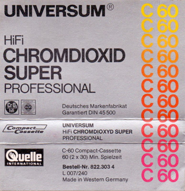 Compact Cassette: Unknown Universum -  60