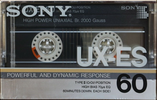 Compact Cassette Sony UX-ES 60 Type II Chrome 1986 USA