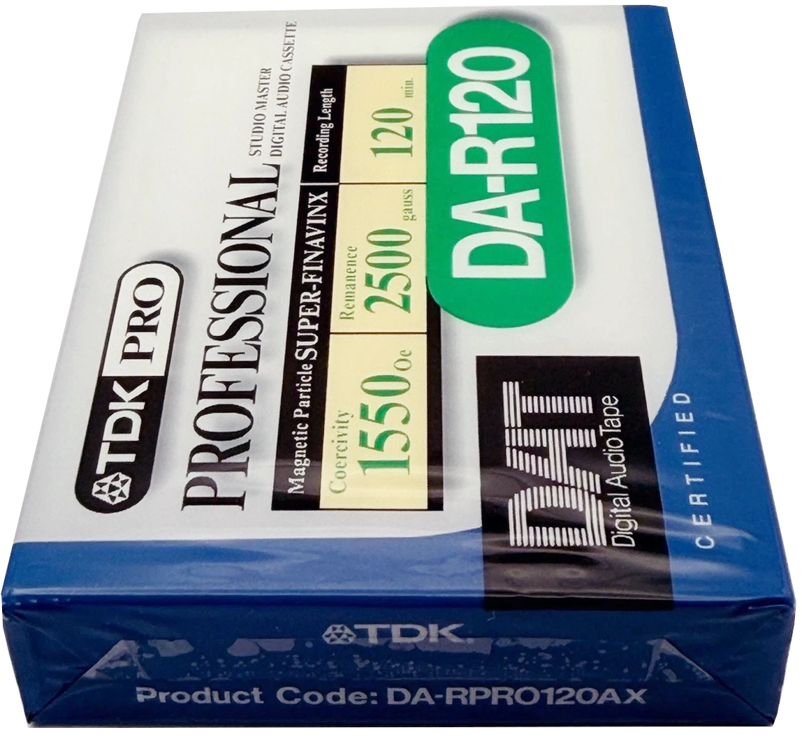 Digital Audio Tape TDK 120 "DA-RPRO120AX" Type IV Metal 1996 North America