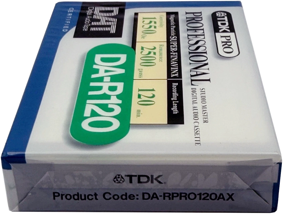 Digital Audio Tape TDK 120 "DA-RPRO120AX" Type IV Metal 1996 North America