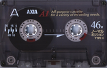 Compact Cassette AXIA A1 46 "A1SB 46" Type I Normal 1997 Japan