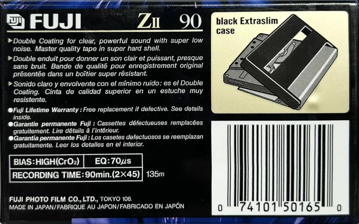 Compact Cassette Fuji Z II 90 Type II Chrome 1995 North America