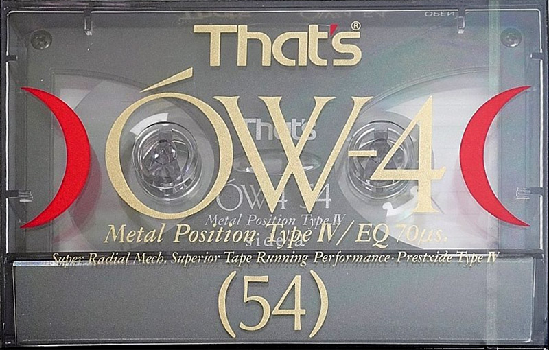 Compact Cassette Thats OW-4 54 Type IV Metal 1990 Japan