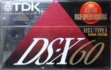 Compact Cassette TDK DS-X 60 Type I Normal 1992 North America