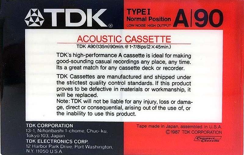 Compact Cassette: TDK  - A 90