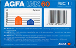 Compact Cassette AGFA LNX 60 Type I Normal 1985 Europe